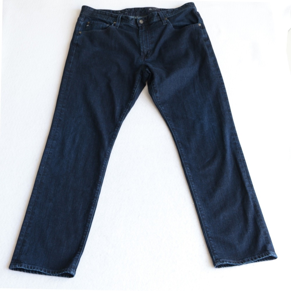 AG Adriano Goldschmied Everett Slim Straight Jeans Blue Japanese Fabric 36x32